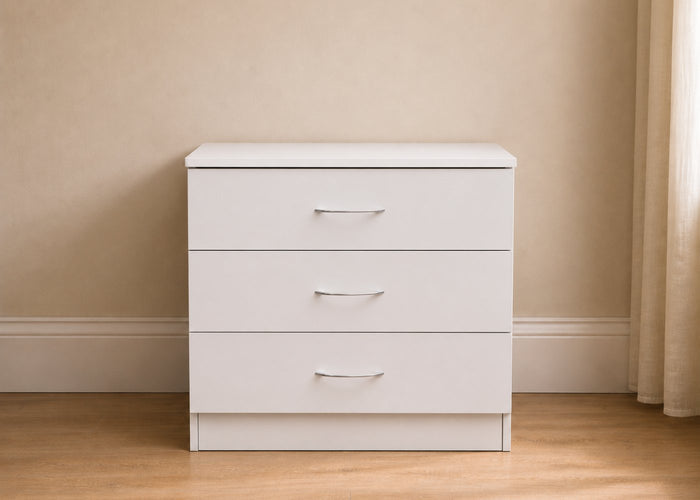 3 Drawer Chest in White