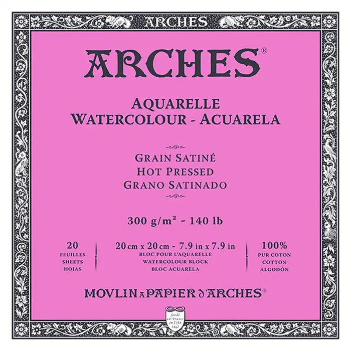 Arches Arches Watercolour Paper 8x8inch Hot Pressed SG Education