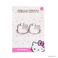 Arete tipo candonga kitty plateado