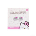 Arete tipo topo kitty plateado