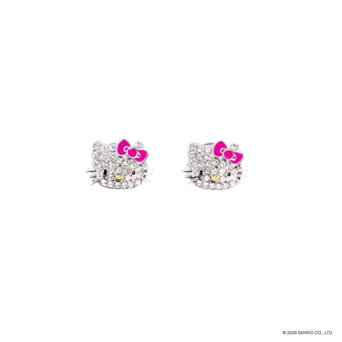 Arete tipo topo kitty plateado