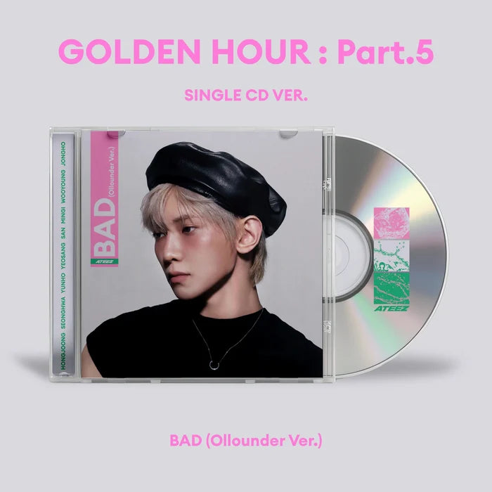 Ateez Single CD BAD  Ollounder Version