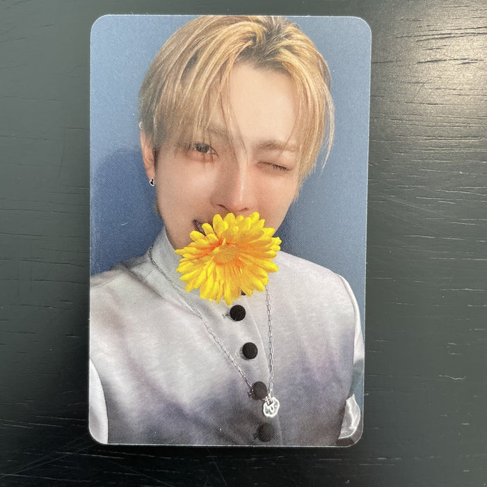 ATEEZ GOLDEN HOUR Part 4 Apple Music POB, ATEEZ Part 4 POB photocard, ATEEZ Apple Music photocard, ATEEZ 누가 꽃이게 photocard, ATINY, KQ Entertainment, Hongjoong, Seonghwa, Yunho, Yeosang, San, Mingi, Wooyoung, Jongho, Adrenaline, pre-order benefit