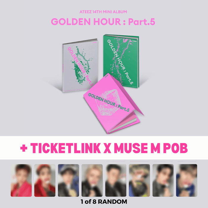 Ateez Golden Hour Part 5 Photobook Version Ticketlink Muse M POB Pre-Order