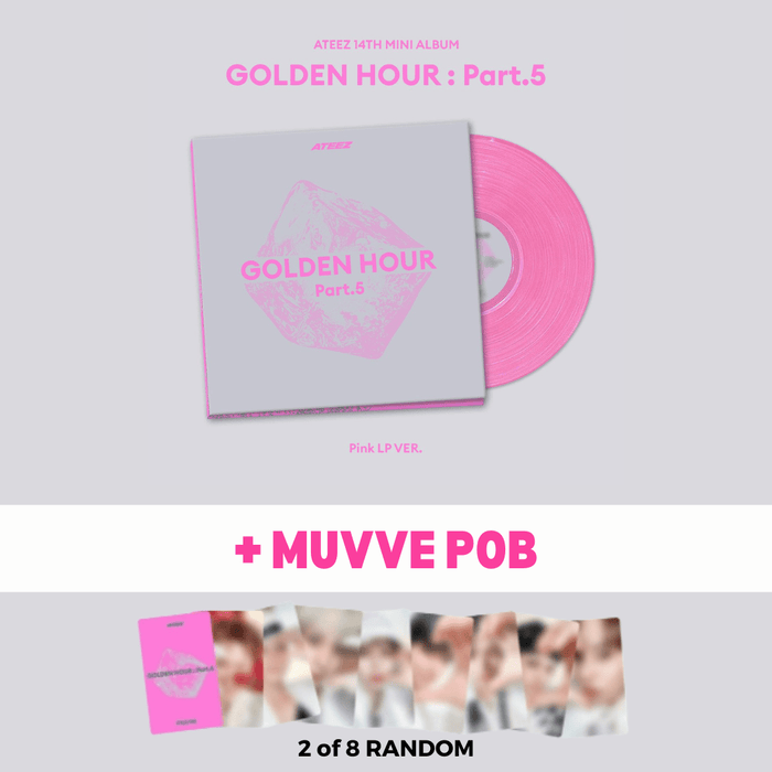 ATEEZ Golden Hour Part 5 ALbum Pink LP Version Pre-Order MUVVE POB