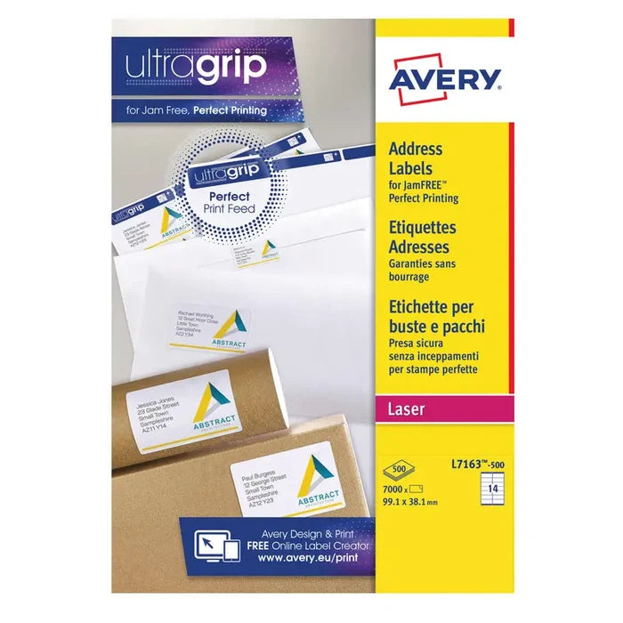SG Education Avery Address Label White 99.1x38.1mm 14 p/sht (7000 labels) SG Education