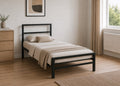 Block Single Metal Bed Finished in Black