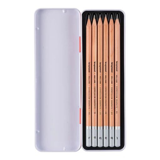 Bruynzeel Bruynzeel Expression Graphite Pencils Tin 6 SG Education