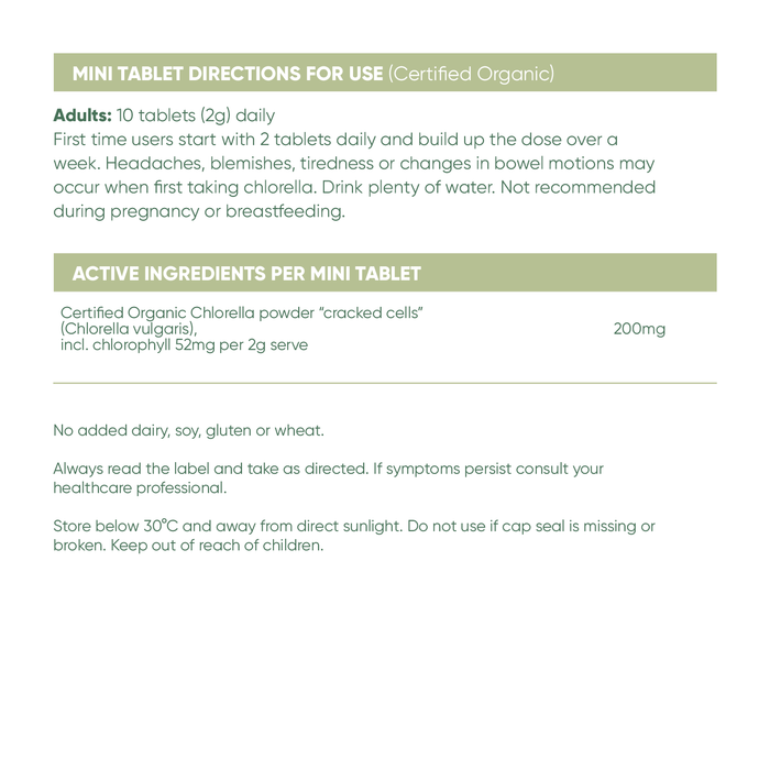 Chlorella Certified Organic