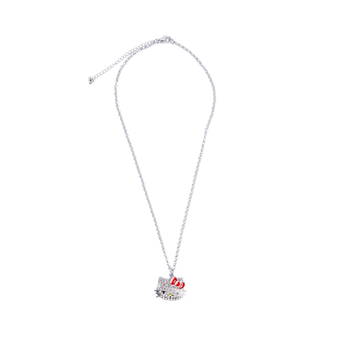 Collar rostro kitty plateado