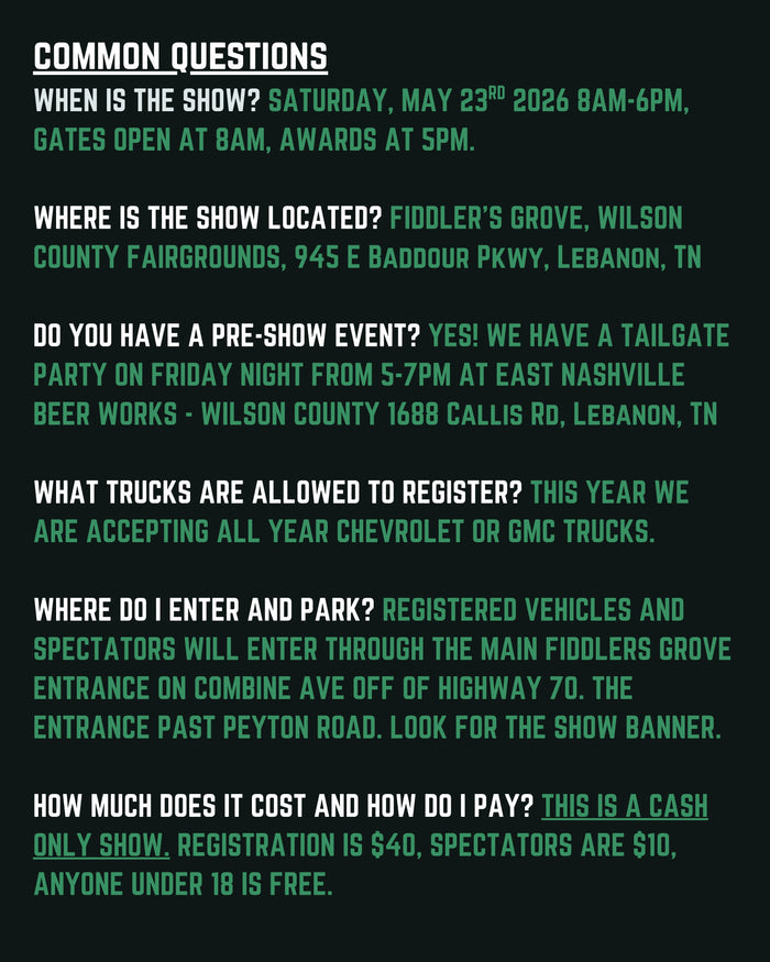 Community Built Trucks 2026 | Registration