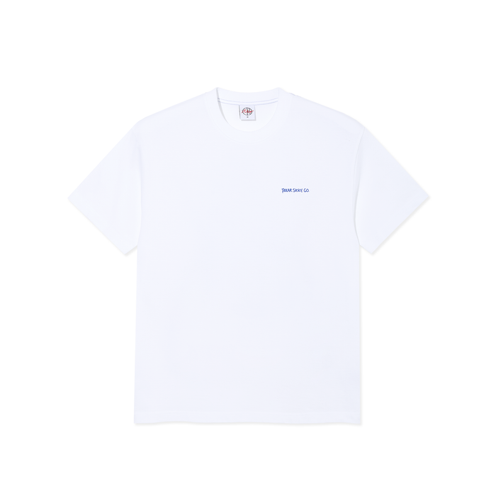Contrast Tee | Doodle - White/Ultramarine