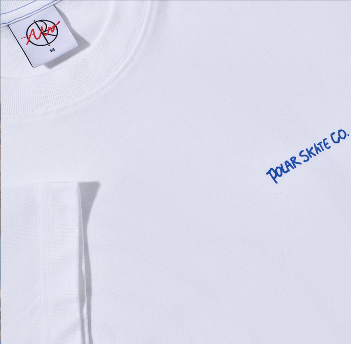 Contrast Tee | Doodle - White/Ultramarine