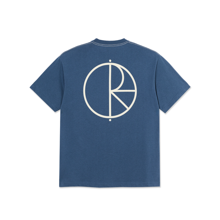 Contrast Tee | Stroke Logo - Grey Blue