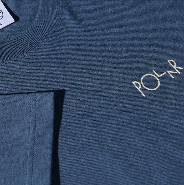 Contrast Tee | Stroke Logo - Grey Blue