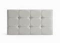 Cube Headboard - Single - Velvet Light Grey - 12 Cube Design (Clearance)