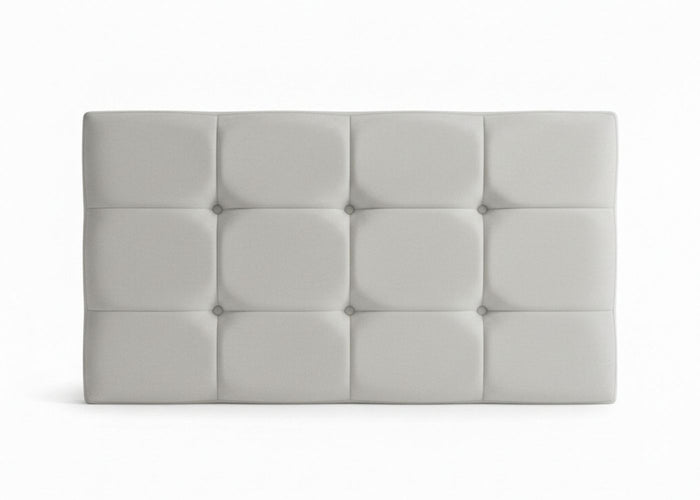 Cube Headboard - Single - Velvet Light Grey - 12 Cube Design (Clearance)