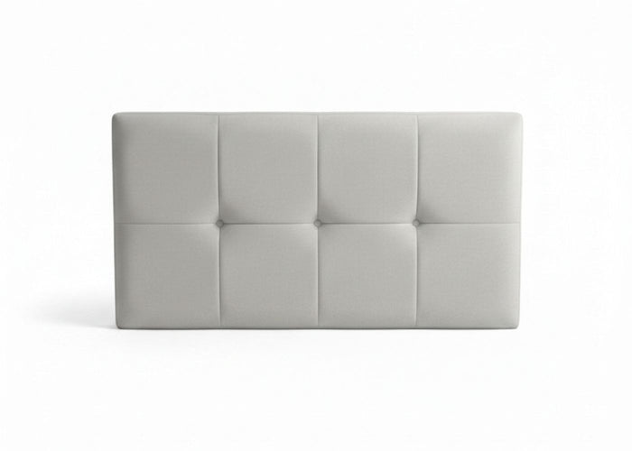 8 Cube Design Headboard in Velvet Light Grey