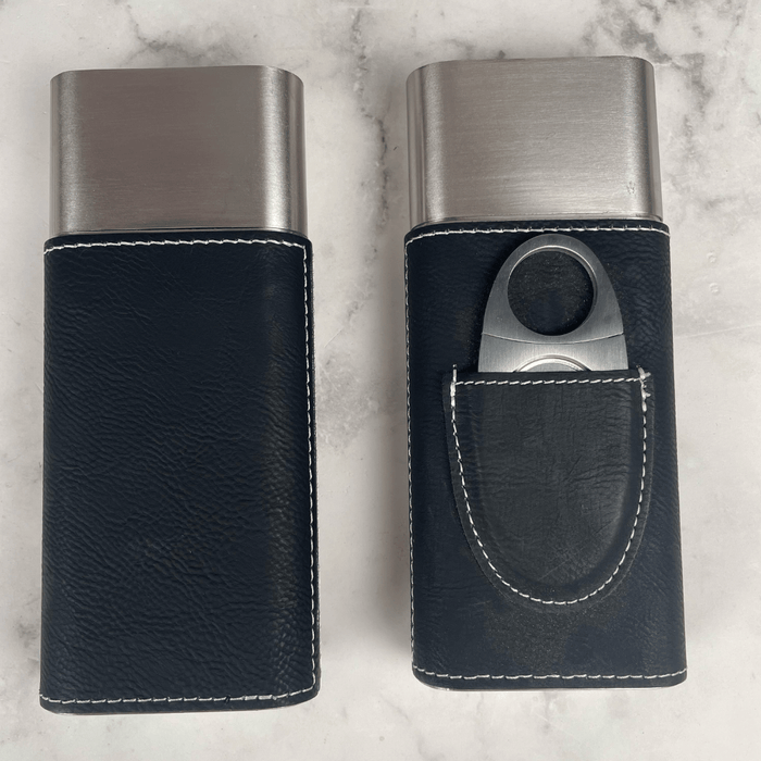 Unique Personalized Custom Logo Cigar Case Customized Cigar Case Gifts for Men Groovy Cigars, a personalized cigar gift engraved and shipped by Groovy Cigars