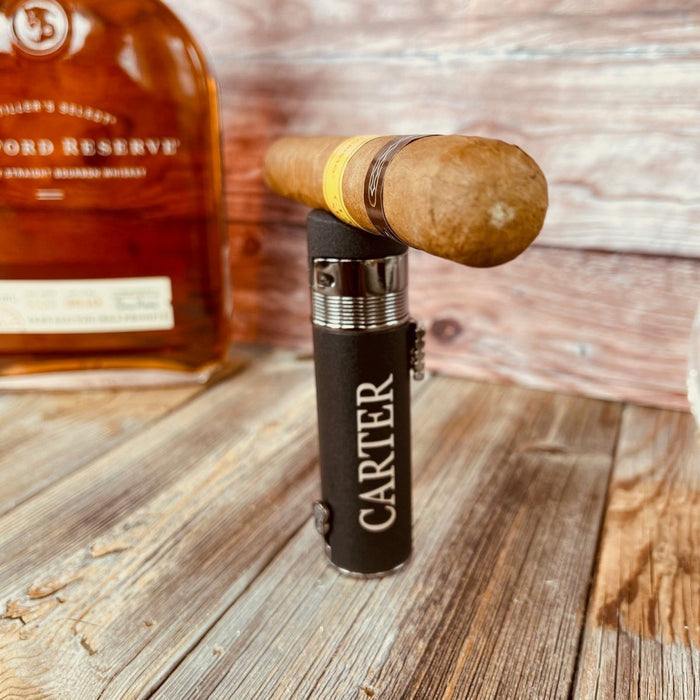 Unique Personalized Custom Monogrammed Cigar Lighter Customized Cigar Lighter Gifts for Men Groovy Cigars