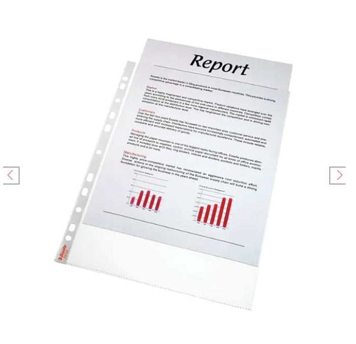 SG Education Esselte Document Pockets A4 100 Pack SG Education
