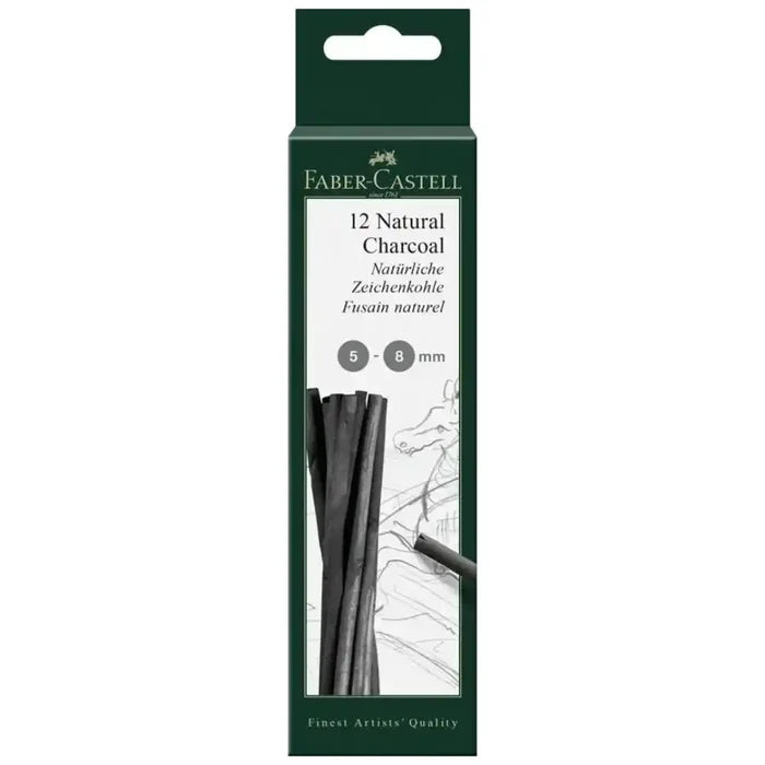 Faber Castell Faber Castell Natural Charcoal Sticks 12 Pack SG Education
