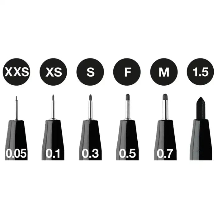 Faber Castell Faber Castell Pitt Artist Brush Pens Black 6 Pack Assorted Sizes SG Education