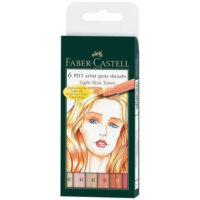 Faber Castell Faber Castell Pitt Artist Brush Pens Skin Tones 6 Pack SG Education