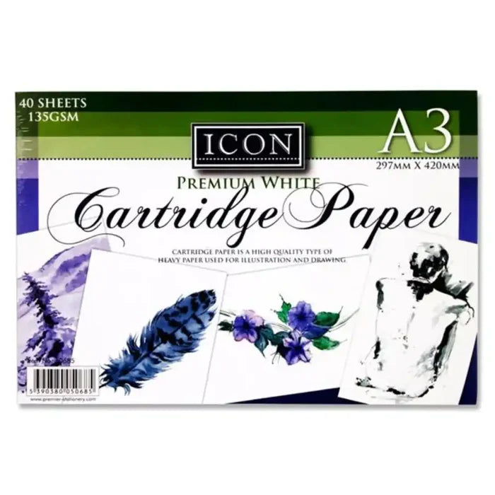 Icon Icon Cartridge Pad A3 135g 40 Sheets SG Education