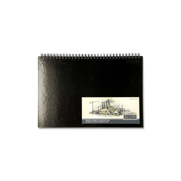 SG Education Icon Wired Sketchbook Hardback A3 135g 50 Sheets SG Education