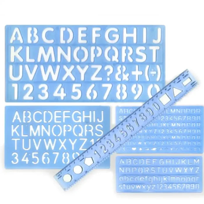 Isomars Isomars Lettering Stencil 5 Pack SG Education