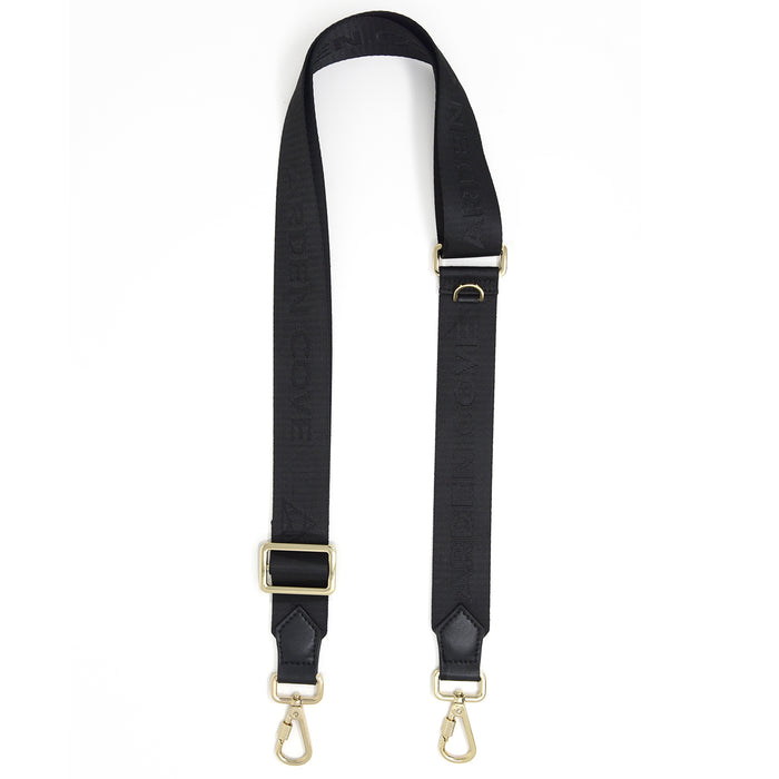 Jacquard Strap Black Gold Front View