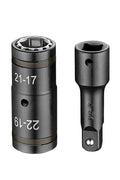 KAUPLUS 1/2" Drive Flip Lug Nut Socket – 4-in-1 Metric (17mm, 19mm, 21mm, 22mm) with 3" Impact Extension