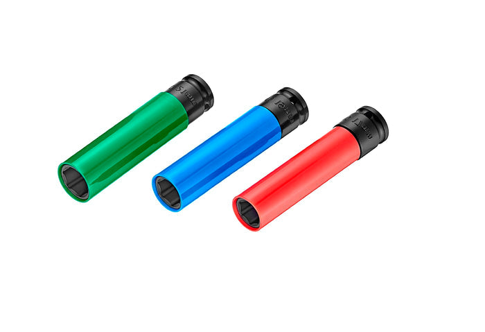 KAUPLUS 3PCS 1/2" Drive Wheel Nut Impact Socket Set | 17/19/21mm Thin Wall