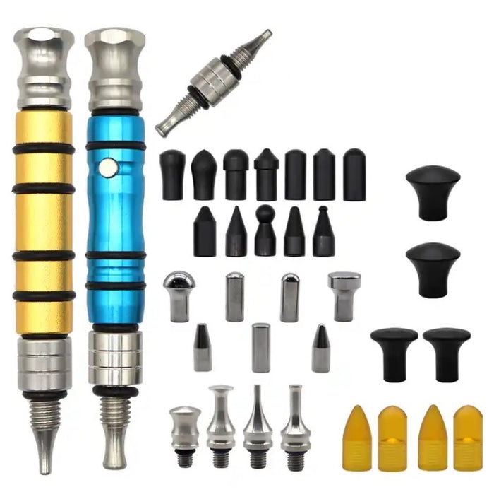KAUPLUS Paintless Dent Repair Kit – 34PCS Car & Motorcycle Ding Removal Tools | PDR Hail Damage & Auto Body Dent Puller Set