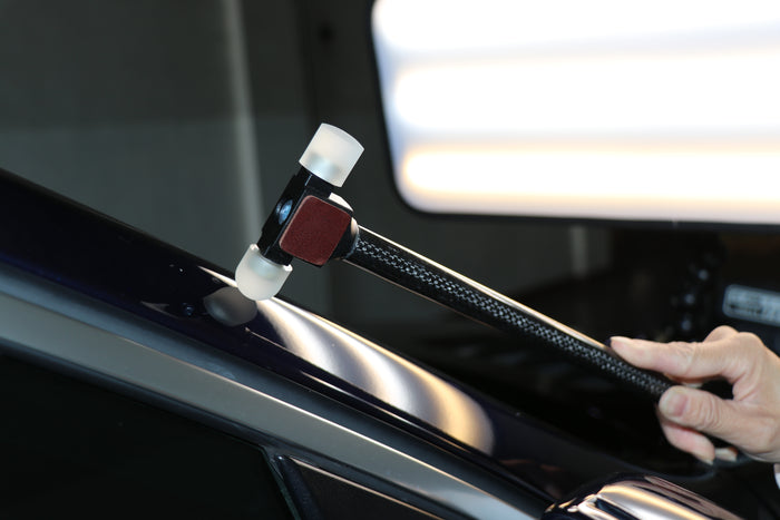 Kauplus Precision Blending: 12" PDR Carbon Fiber Knockdown Hammer with Soft Tips