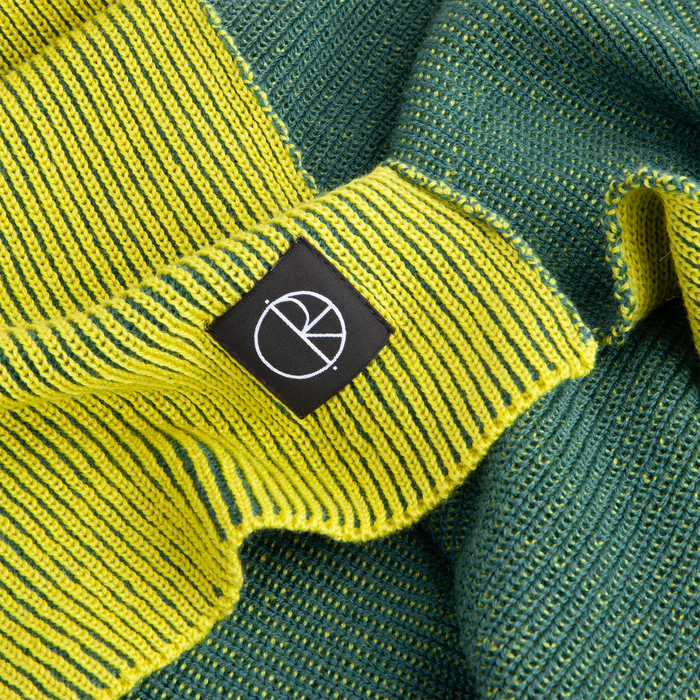 Lines Merino Scarf - Chartreuse/Army Green