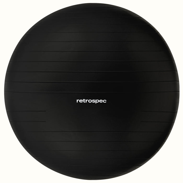 Luna Exercise Ball | Black Ball and Base 55cm