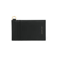 Anti-theft RFID blocking Card Holder in black and gold hardware - front view