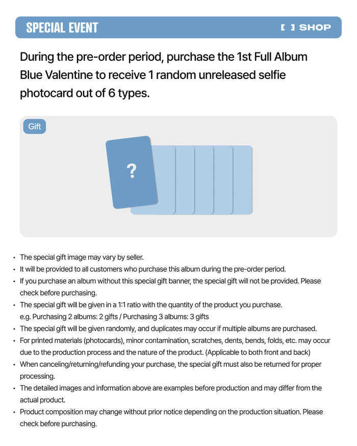 (Pre Order) NMIXX - Blue Valentine: Love Token version with FANS Shop POB - KPop Idol