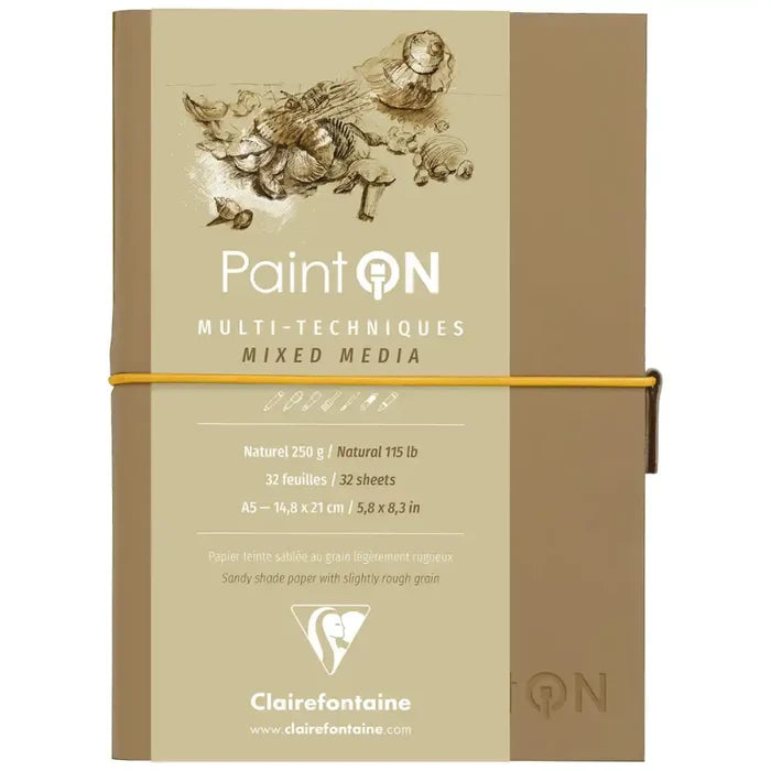 Clairefontaine PaintON Sewn Beige 250g Natural 32 Sheets SG Education
