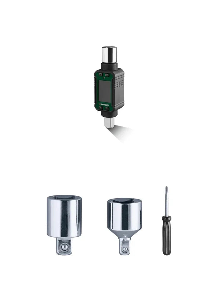 PARKSIDE Digital Torque Adaptor 40–200Nm 1/2" Drive Display & Alarms - Batteries Included