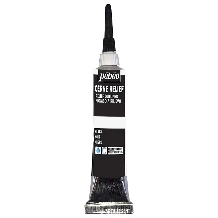 Pébéo Pebeo Cerne Relief Vermeil Black 20ml SG Education