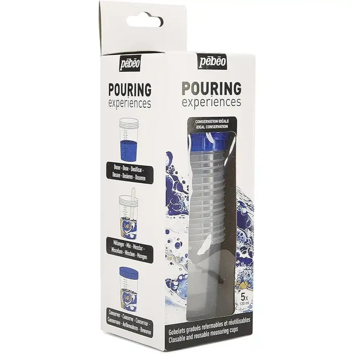 Pébéo Pebeo Paint Pouring Measuring Cups 5 Pack SG Education