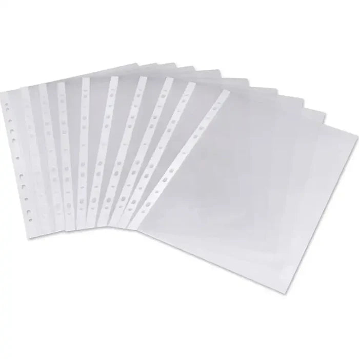 SG Education Poly Pockets Punched Plastic Frosted 100 Pack SG Education