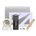 SG Education PolyBox Clutch Pencil Compass, with Tape & Faber Castell Set Square SG Education