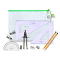 SG Education Pouch Bag with Clips & Faber Castell Set Square SG Education
