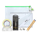 SG Education Pouch Bag with Clutch Pencil Compass, Tape & SG Set Square SG Education