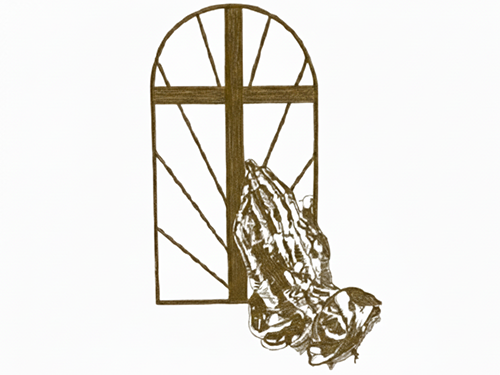Praying Hands & Window Head Panel - Pink