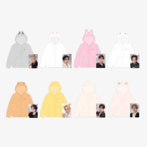 stray kids run it SKZOO fleece hood zip-up